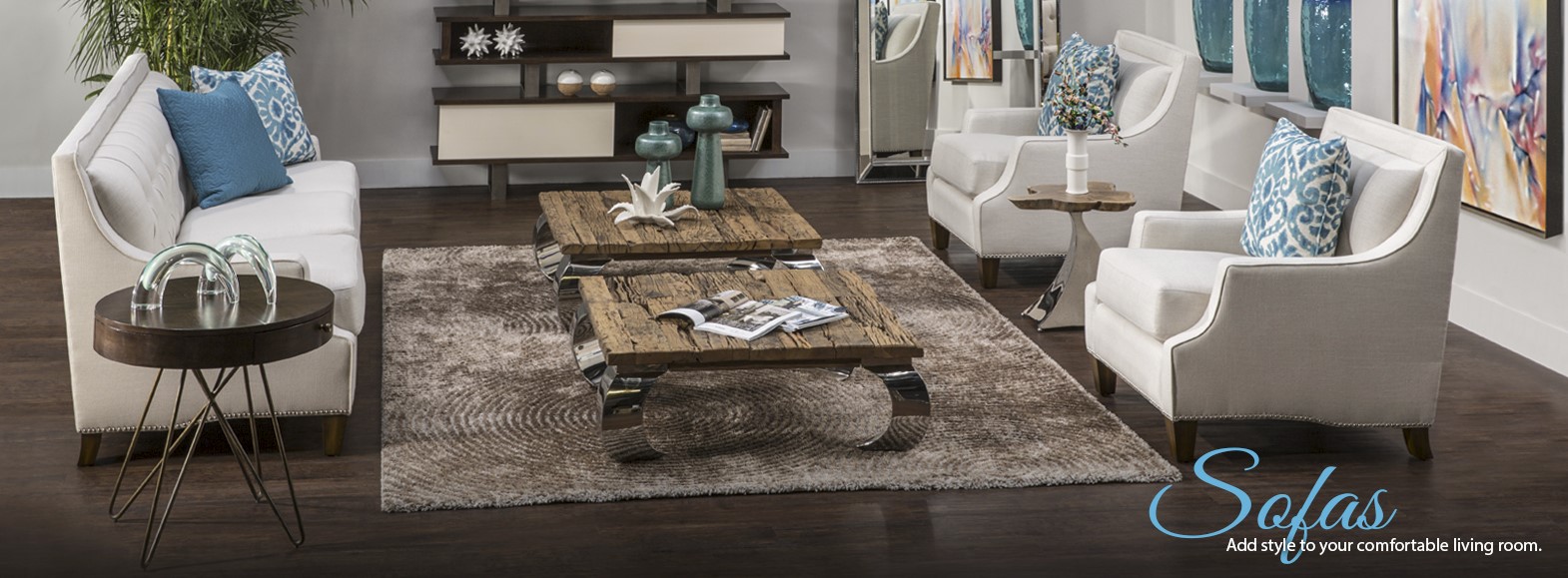 Fabric add style to your comfortable living room.